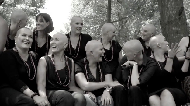 A Group Of Women Surprised Their Friend With Breast Cancer By Shaving 