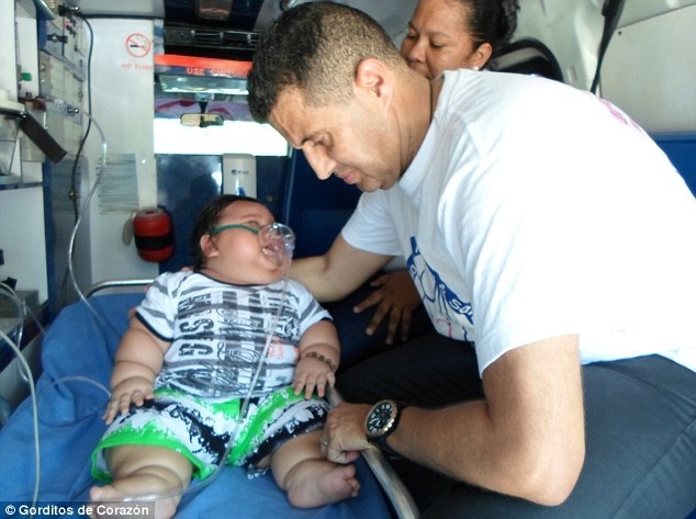 Colombia's fattest baby who weighs the same as a six-year-old rescued 