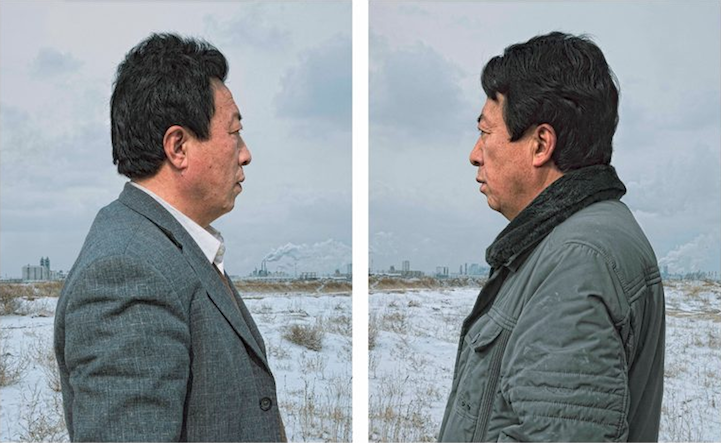 Portraits of Identical Twins at Age 50