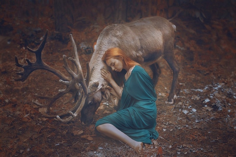 Russian Photographer Takes Images with Real Animals