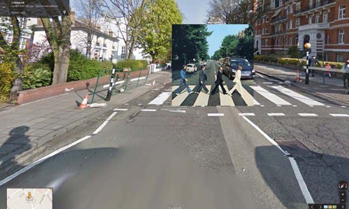 Classic album covers in Google Street View