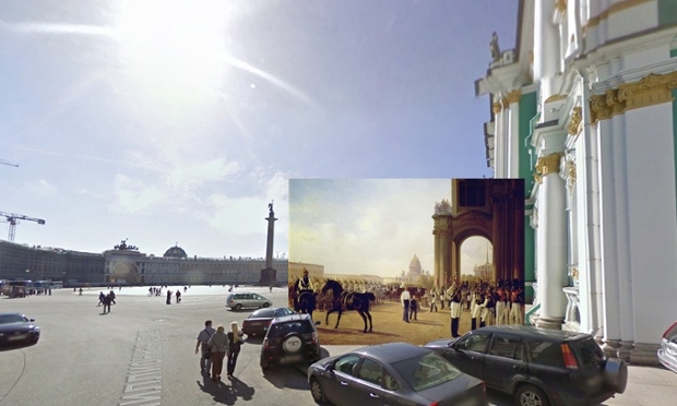 Classic paintings of world cities meet Google Street View – in picture