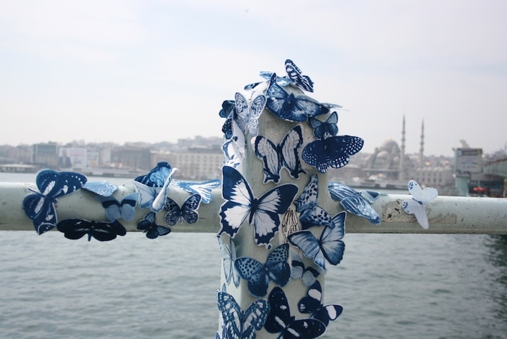 Street Art Project Spreads 4,000 Blue Butterflies Throughout the World