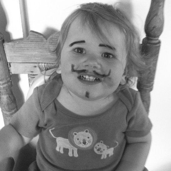 Drawing angry eyebrows on kids is probably the funniest idea ever