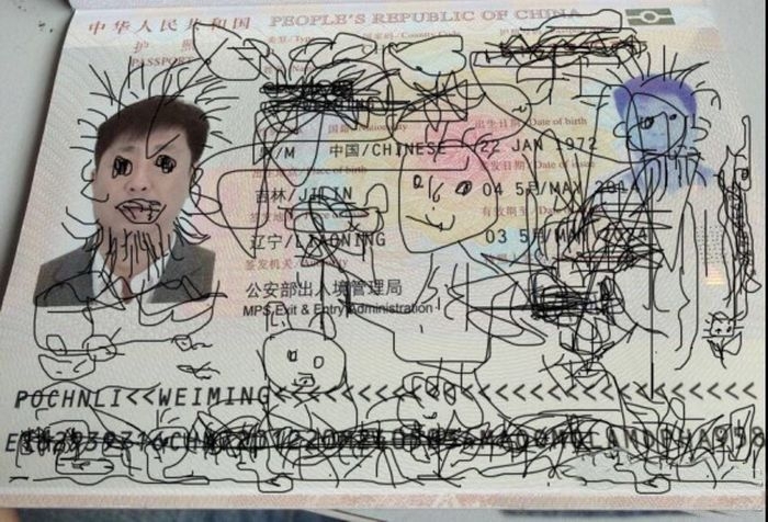 4 Year Old Paints Dad's Passport