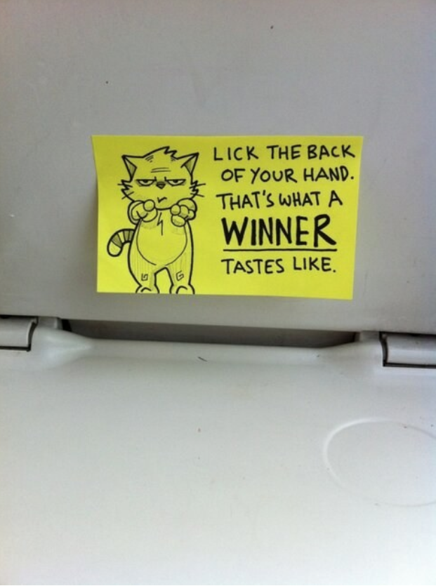 Sweet Motivational Post It Notes to Inspire Train Commuters