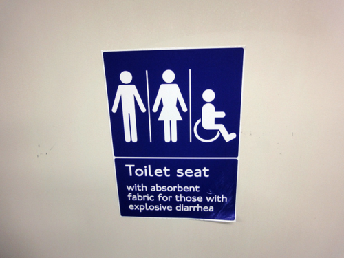 Fake signs in London underground