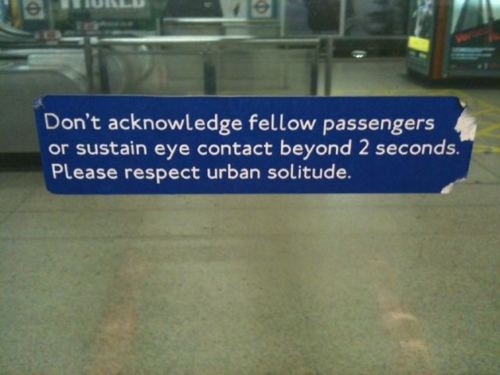 Fake signs in London underground