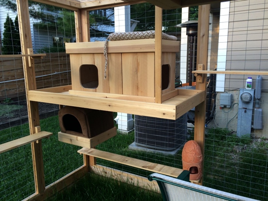 This Homemade Outdoor Cat House Is Every Feline's Dream
