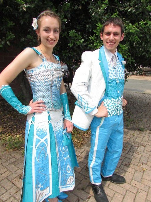 14 Outrageous Prom Outfits Made Completely Out Of Duct Tape