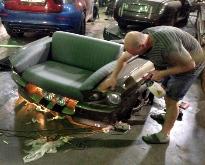 Man Turns Ford Mustang Into A Couch