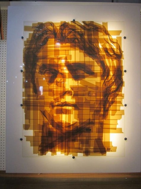 Portraits Out Of Packing Tape By Mark Khaisman