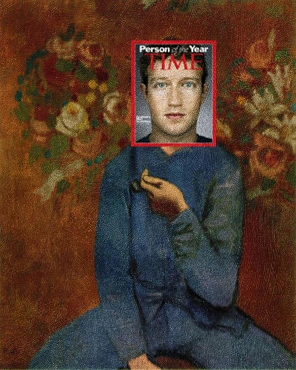 Magazine covers coincidentally fit over classic paintings