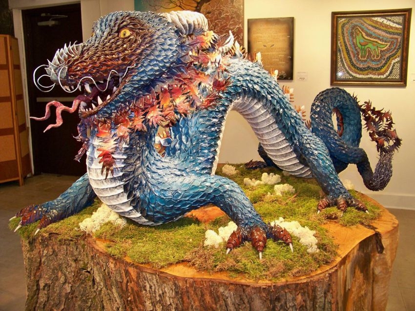 This Girl Turned A Bucket Of Paper Mache Into A Masterpiece.