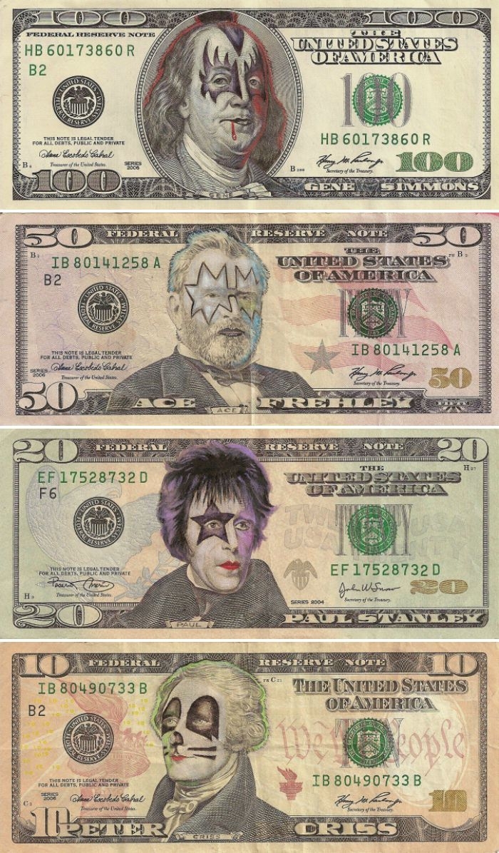 Dollar Bills Turned Into Portraits of American Icons