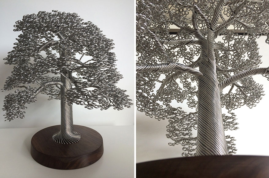 Single Wire Tree Sculptures