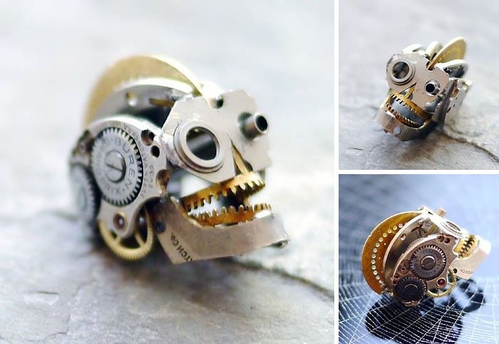 These Guys Made A Motorcycle And Rider Completely Out Of Vintage Watch