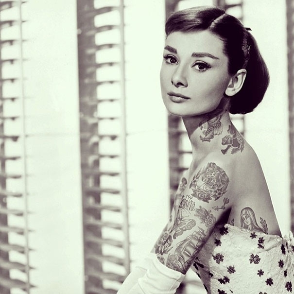 Artist Tattoos Celebrities In Photoshop