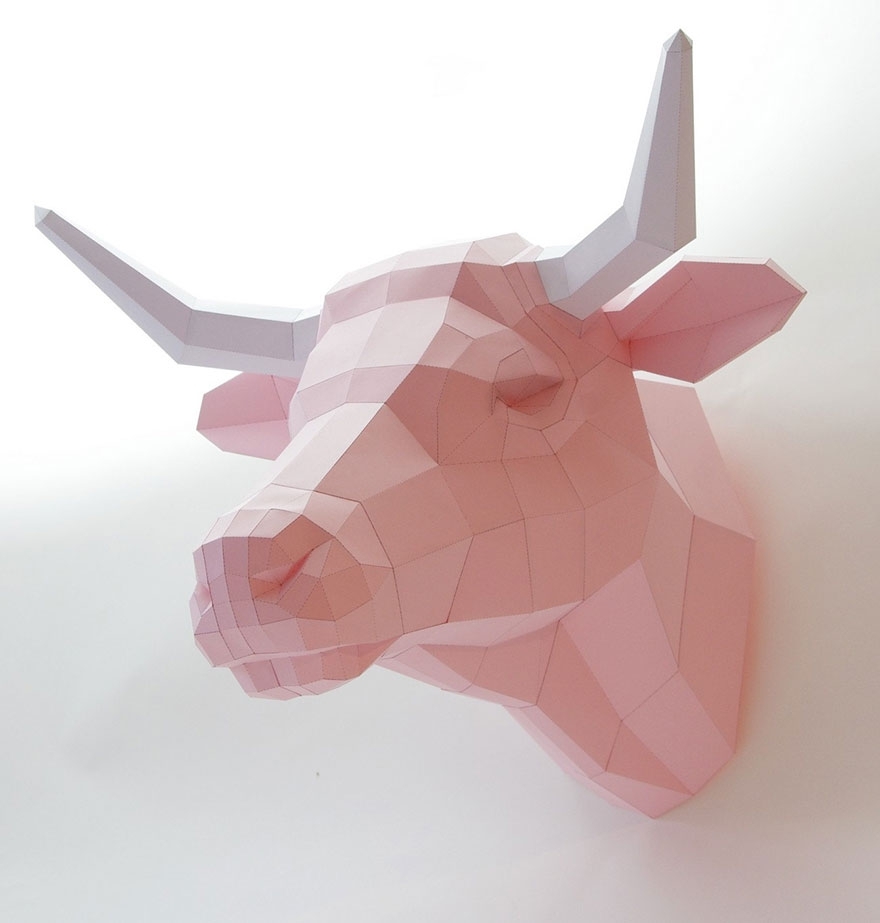 Geometric Paper Animal Sculptures