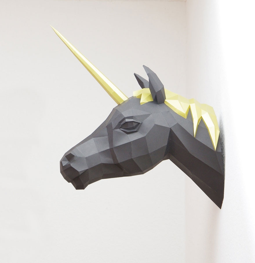 Geometric Paper Animal Sculptures