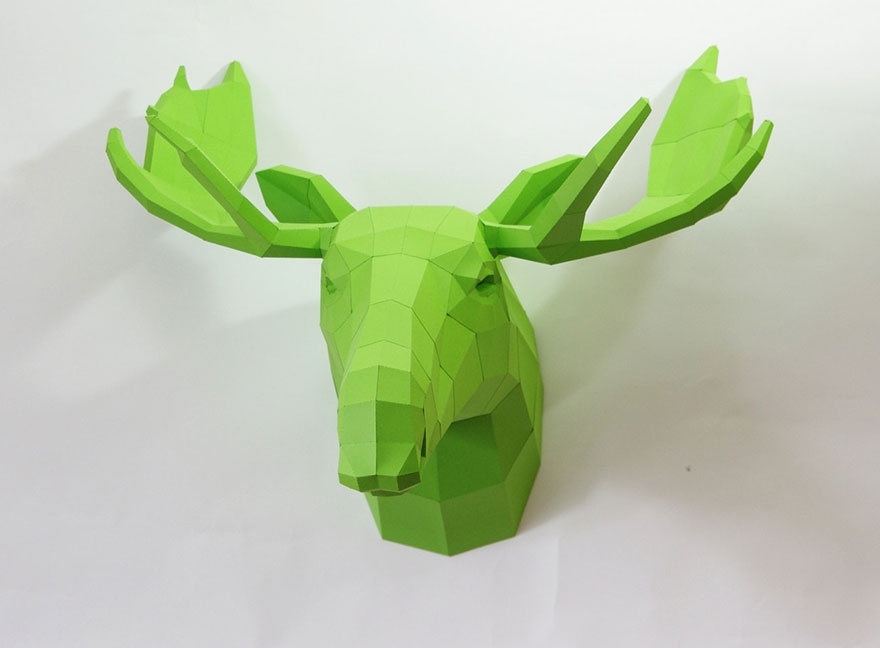Geometric Paper Animal Sculptures