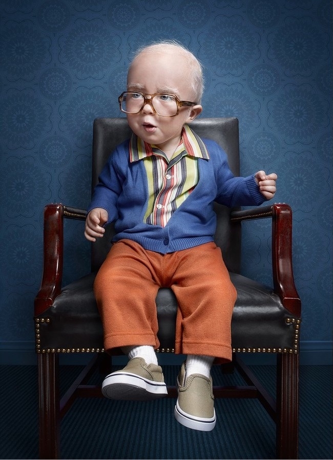 Photos Of Adorable Toddlers With Old Souls Made To Look Like Seniors