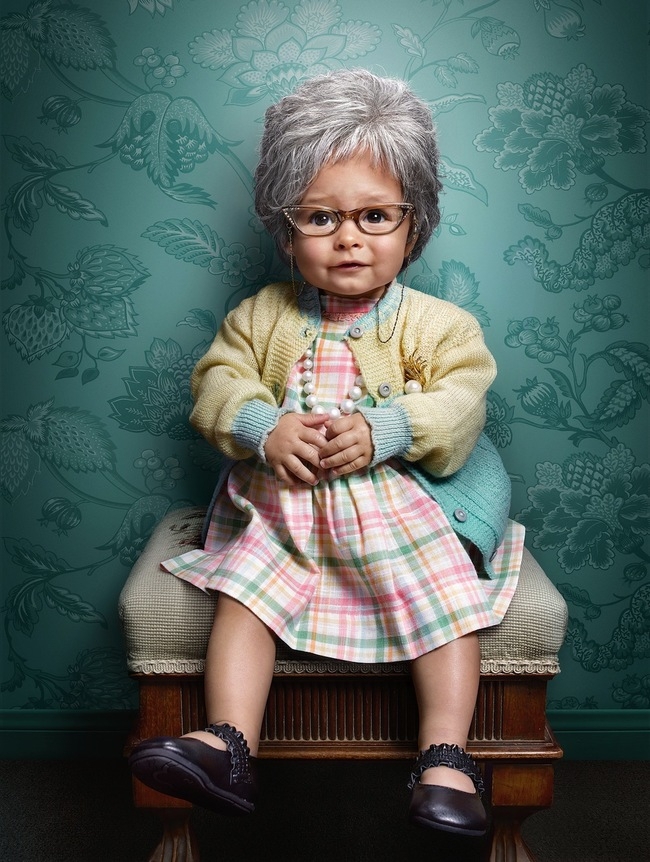 Photos Of Adorable Toddlers With Old Souls Made To Look Like Seniors