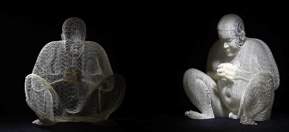 Layered Paper Sculptures Look Invisible From Certain Angles