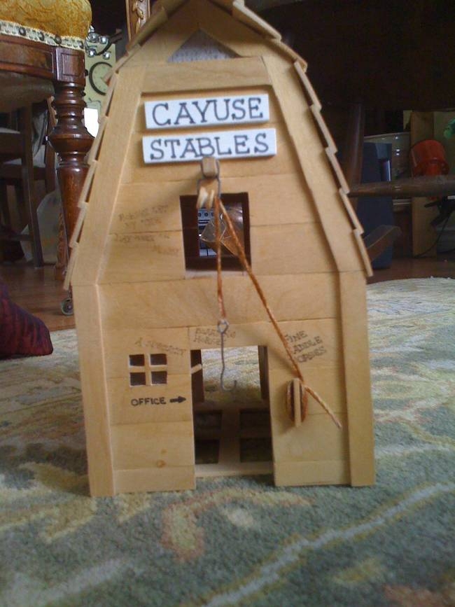 A Grandfather Became Bored, Found Popsicle Sticks, And Went To Town...