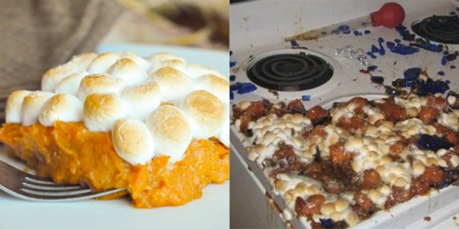 Cooking For Thanksgiving: High Expectations Vs. Grim Reality