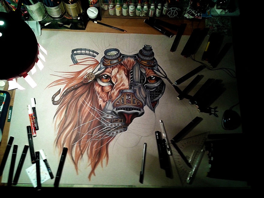 Steampunk Lion