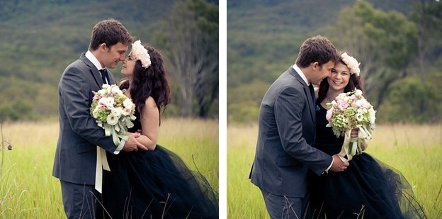 19 Beautiful Brides Who Wore Black On Their Big Day
