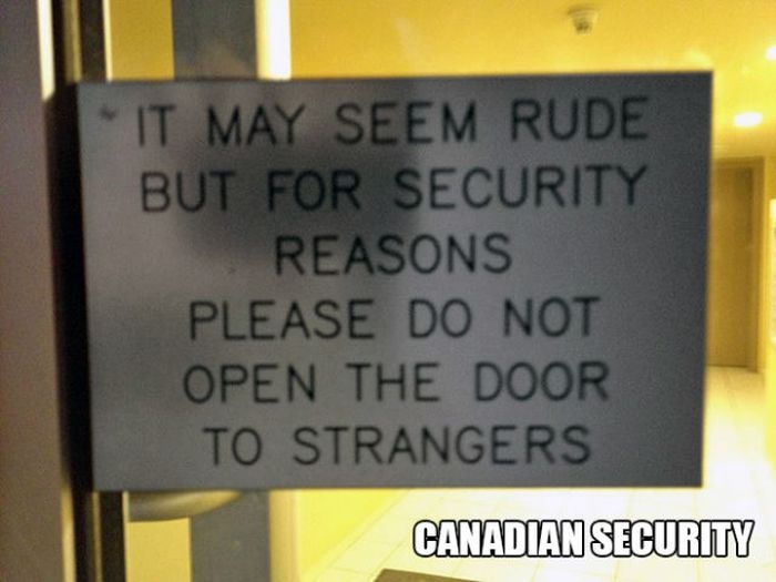 Only in Canada...