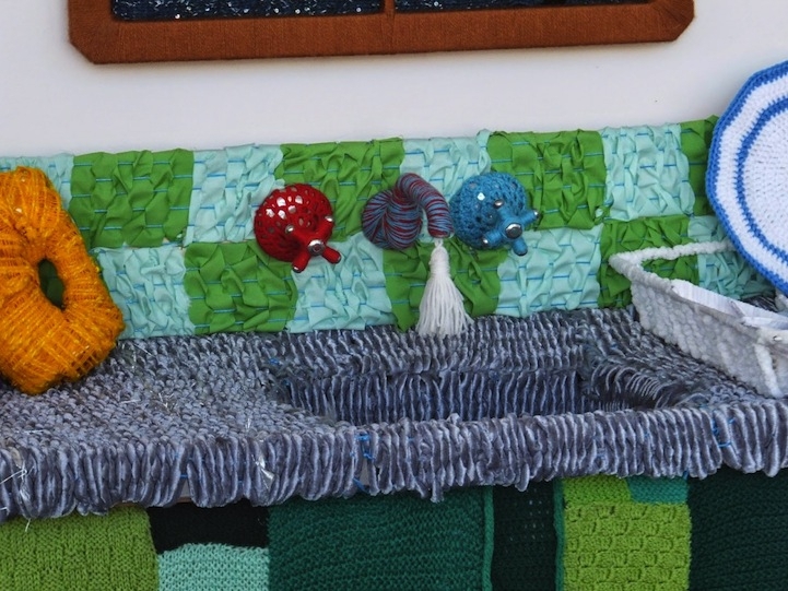 This Eclectic Kitchen is Completely Knitted and Crocheted Out of Yarn