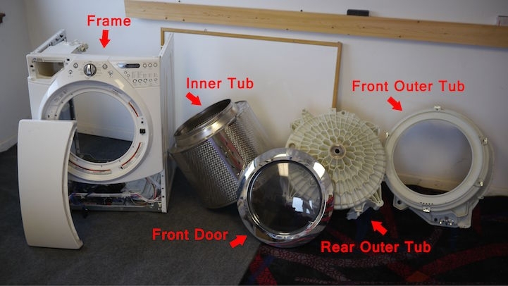Front-Loading Washer Converted into Amazing DIY Fluorescent Aquarium