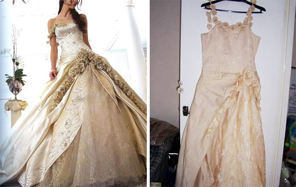 Ads Versus Reality: 14+ Disappointing Wedding Dresses