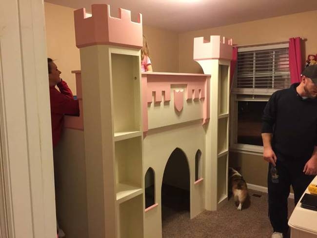 This Little Girl's Dad Made Her A Bed Frame Fit For A Princess