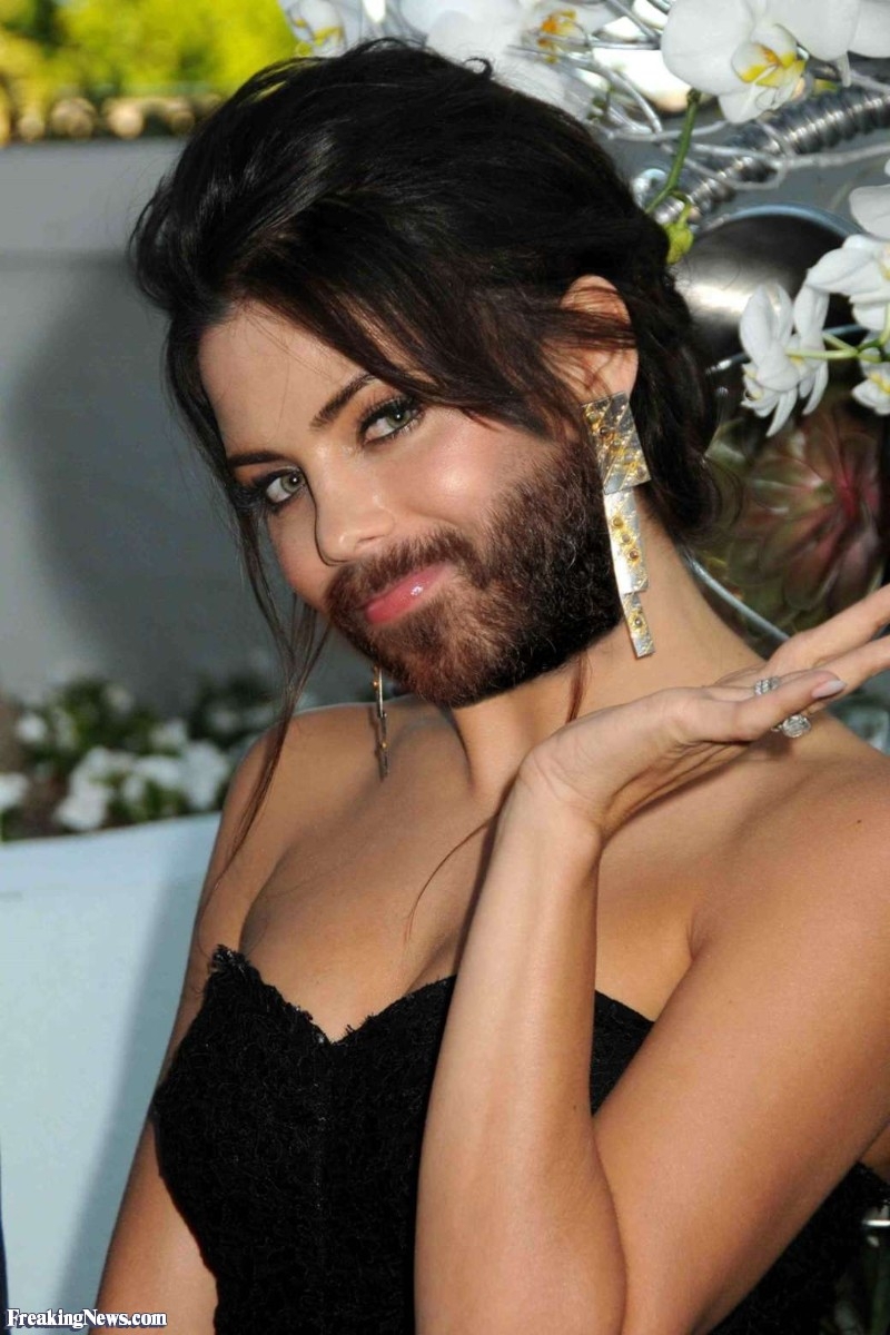 Mila Kunis With a Beard