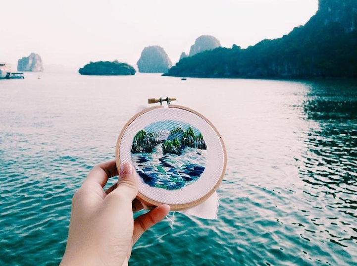 Textile Artist Creates Travel Snapshots
