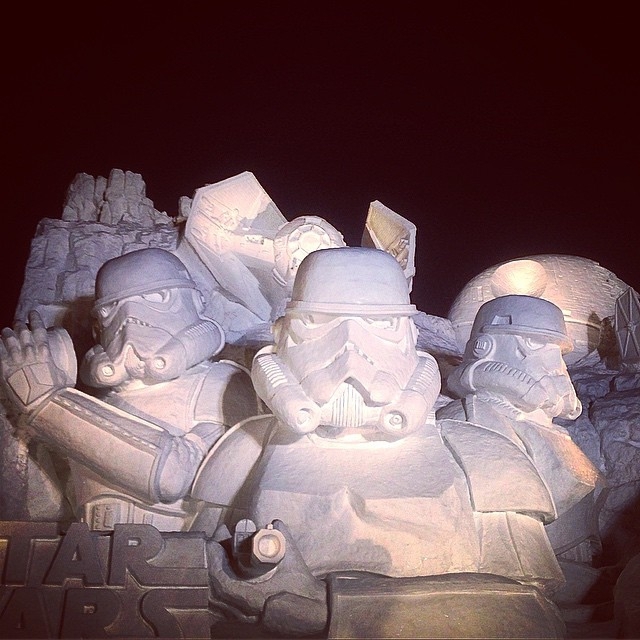 Japanese Army Builds Gigantic Star Wars Snow Sculpture