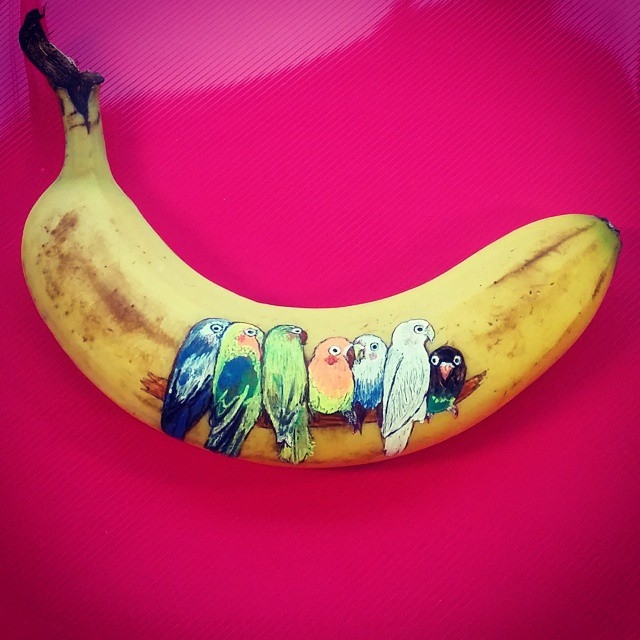 She Eats A Lot Of Bananas And Draw On Them Too