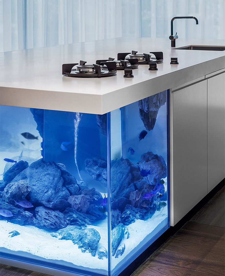 This Kitchen Island Is Also A Giant Aquarium