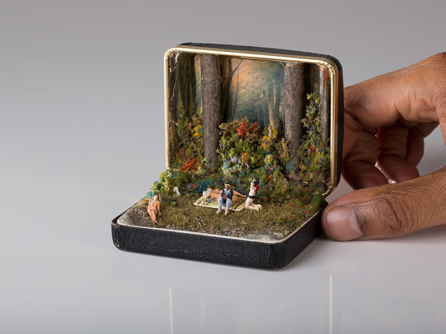 Vintage Ring Boxes Turned Into Detailed Historical Dioramas By Talwst