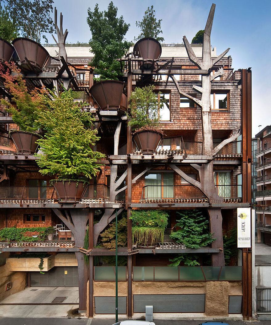 Urban Treehouse Uses 150 Trees To Protect Residents From Noise
