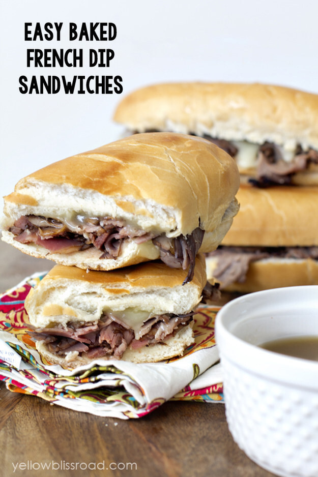 21. Easy Baked French Dip Sandwiches