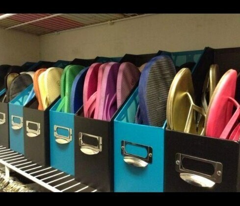 Organize all your flip-flops.