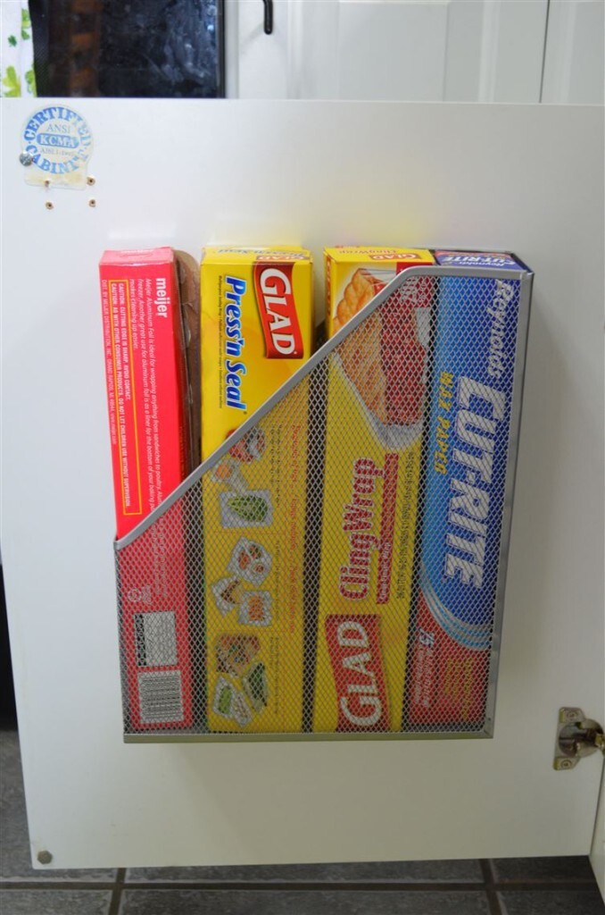 Organize and hang your food wrap.