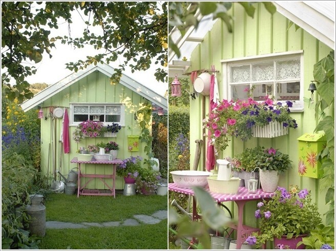 5. A Cute and Cheerful Garden Shed 