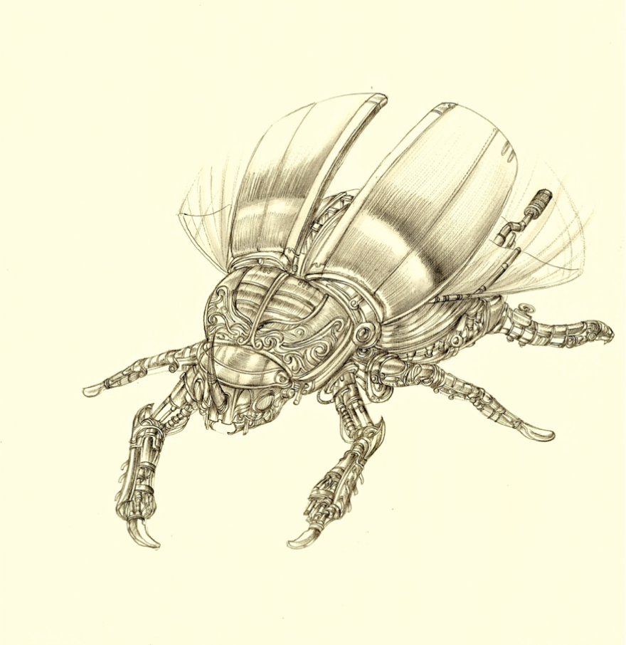 Metal Carapace Scarab Beetle