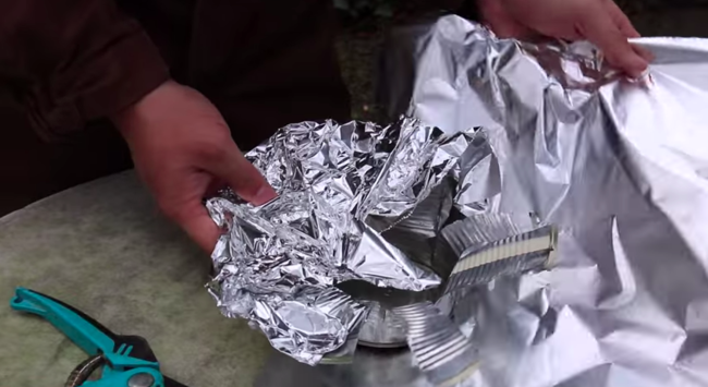 Step 3: Cover the basket with aluminum foil